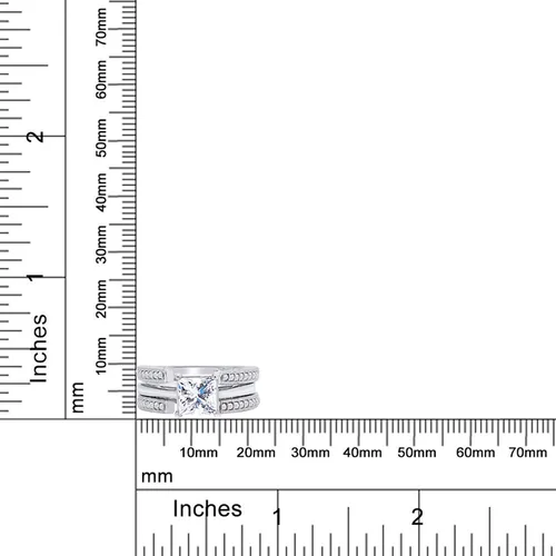Vista 5 de AFFY Refuerzo protector de anillo de catedral con oro de 14 quilates sobre plata de ley con circonita cúbica, Metal, Zirconia cúbica