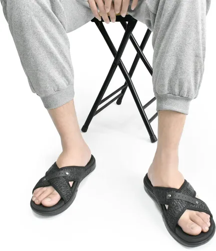 Vista 8 de ONCAI Sandalias cruzadas para hombre, soporte de arco, sandalias deportivas con plantilla ortopédica para fascitis plantar