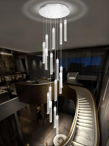 Vista 14 de ykolupty Luces colgantes modernas para isla de cocina, mini lámpara colgante de cristal negro con LED regulable de 2700 K-6000 K, lámpara de araña