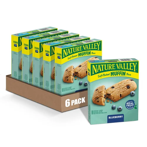 Vista 19 de Nature Valley Barras de magdalenas horneadas suaves, chispas de chocolate, barras de aperitivos, 10 barras, 12.4 onzas 8g Whole Grain per Serving