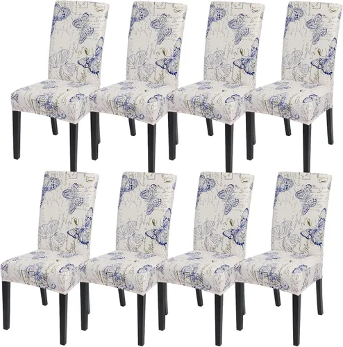 Vista 53 de SearchI Juego de 2 fundas elásticas para sillas Parsons de comedor, fundas elásticas con estampado de elastano, extraíbles, lavables, fundas