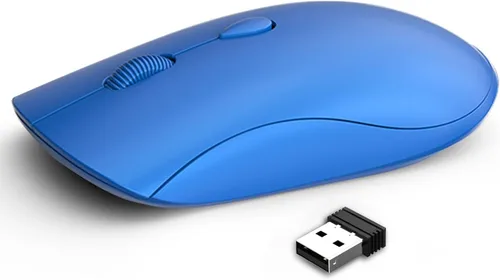 Vista 11 de Slim Silent 2.4G Ratón óptico inalámbrico, naranja Negro
