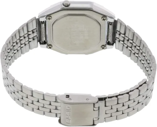 Vista 2 de Casio LA680WA-4C Reloj digital con esfera floral vintage para mujer, Azul, Serie juvenil vintage