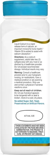 Vista 9 de 21st Century Calcium Plus D3 - Gel blando relleno de líquido, 1200 mg, 90
