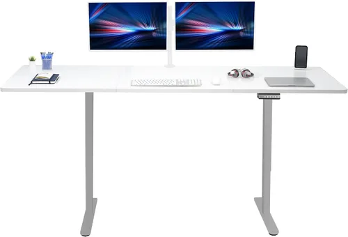 Vista 87 de VIVO DESK-KIT-E2B1B - Escritorio eléctrico de pie con motor doble, ajuste de altura de memoria, serie E2B, marco negro superior negro, DESK-KIT-E2B1B