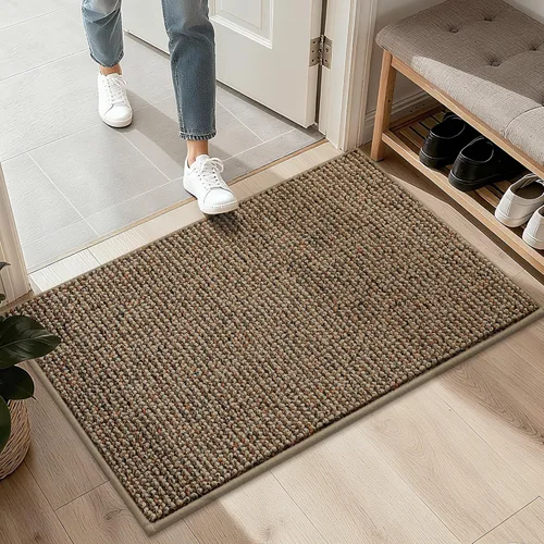 Vista 11 de BEQHAUSE Alfombra de Entrada de 20"x32" Tapete Interior para Puerta Antideslizante Lavable, Alfombras de Pasillo Absorbentes y Resistentes a Manchas