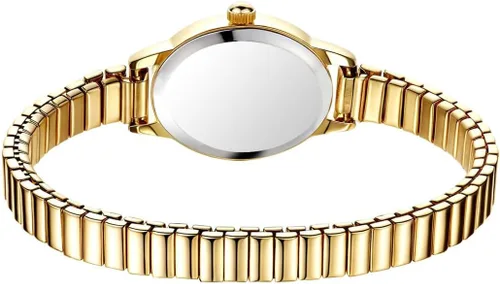 Vista 4 de ADSBIAOYE Relojes pequeños de oro para mujer, números arábigos, fácil de leer, reloj analógico con banda de expansión de acero inoxidable