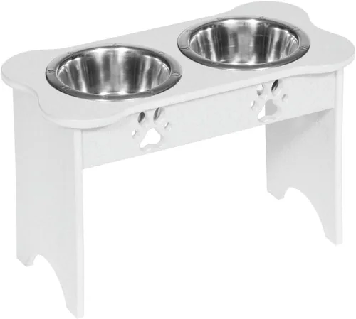 Vista 51 de Poly Lumber - Comedero doble de hueso mediano de 2 cuartos de galón, color negro