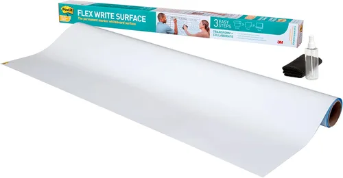 Vista 12 de Post-it Marcador permanente fácil de borrar, superficie de pizarra blanca, marcador permanente que se limpia con agua, película blanca de pizarra