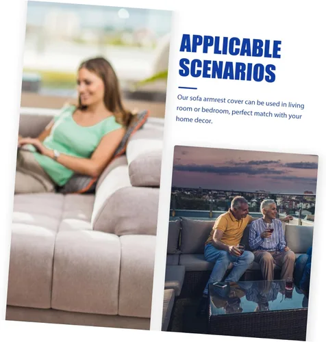 Vista 9 de ARTIBETTER 2 fundas de brazo de sofá para sofá, funda de silla, fundas de sofá para sillón, fundas elásticas para reposo de oficina, toalla de mano