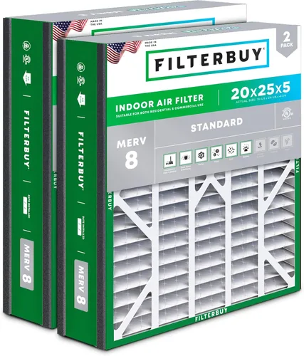 Vista 30 de Filterbuy 10x17x2 Filtro de aire MERV 8 Defensa Esencial contra el Polvo y las Alergias (2 unidades), Filtros exteriores plegados electrostáticos