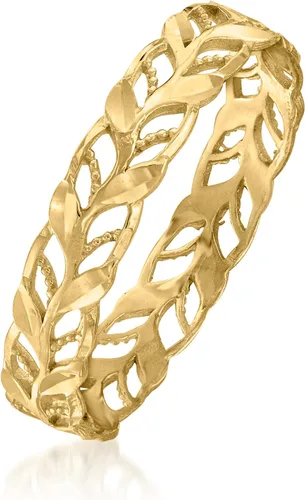 Vista 3 de Ross-Simons Anillo italiano de hoja calada de oro amarillo de 14 quilates, Oro, no conocido