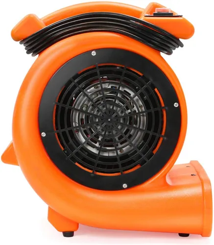 Vista 2 de Dryser 6pk Air Mover - Ventilador de piso industrial de 2 velocidades 1/2 HP - Ventilador de secado de alfombras naranja