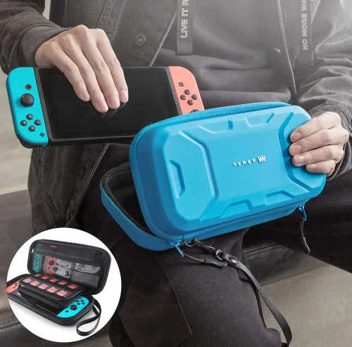 Vista 6 de Mumba Carrying Case for Nintendo Switch OLED & Nintendo Switch, Deluxe Protective Travel Carry Case Pouch for Nintendo Switch Console & Accessories