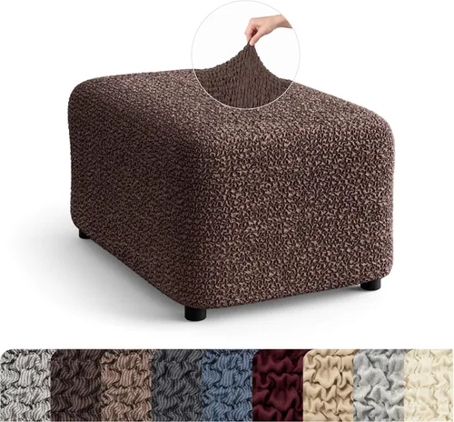 Vista 14 de PAULATO BY GA.I.CO. Funda otomana – Funda para taburete – Funda de puf – Funda de tela de poliéster suave – 1 pieza de forma elástica y elegante