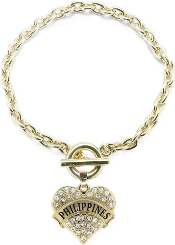 Vista 55 de Inspired Silver - Pulsera de oro con dije de corazón pavé con joyas de circonita cúbica