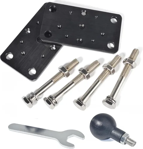 Vista 2 de Soporte de pilar para montacargas y vehículos de almacén – Accesorios de montacargas de acero resistente con adaptador de bola de 1 pulgada