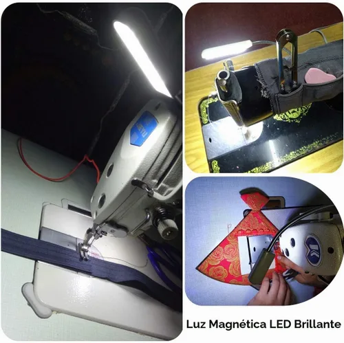 Vista 7 de Luz de máquina de coser LED con cuello de cisne flexible y base de montaje magnético para banco de trabajo, torno y prensa de taladro