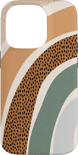 Vista 17 de Boho Burnt Orange Half Rainbow with Dotted Pattern Arches Case for iPhone 17