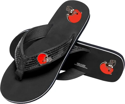 Vista 22 de FOCO Womens NFL Team Logo Sequin Strap Sandals Flip Flops