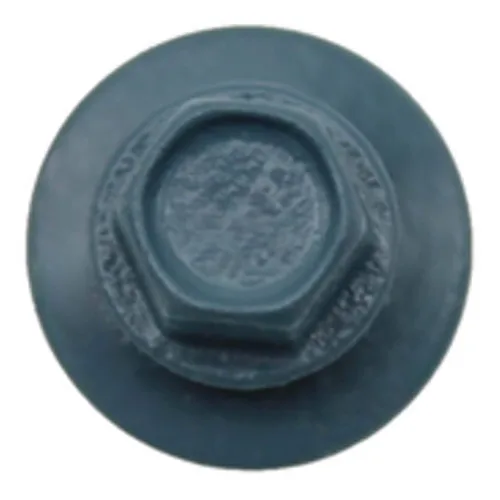 Vista 309 de Tornillos para techos de metal gris ABC 10 x 1 - Cabezal hexagonal - Arandela EPDM - Arandela de arranque automático/roscado - 1 bolsa - 250