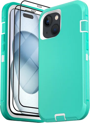 Vista 17 de Funda para iPhone 15 Pro Max (6.7 pulgadas), con 2 protectores de pantalla de vidrio templado