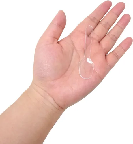 Vista 6 de Honbay 200 cucharas desechables de degustación, pequeñas cucharas de muestreo de plástico, mini cucharas de helado de alimentos transparentes