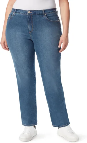 Vista 31 de Gloria Vanderbilt - Pantalones de mezclilla Amanda clásicos de tiro alto y pierna cónica petite para mujer Begonia Bloom