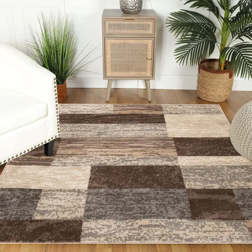 Vista 28 de Superior - Alfombra de pasillo, reverso de yute, moderna, geométrica, para dormitorio, oficina, sala de estar, entrada, suelo de madera dura