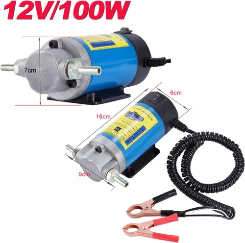 Vista 4 de AIGMISON - Bomba de aceite de motor de 12 V 100 W, bomba extractora de cambio de aceite eléctrica, bomba de transferencia de fluido eléctrica
