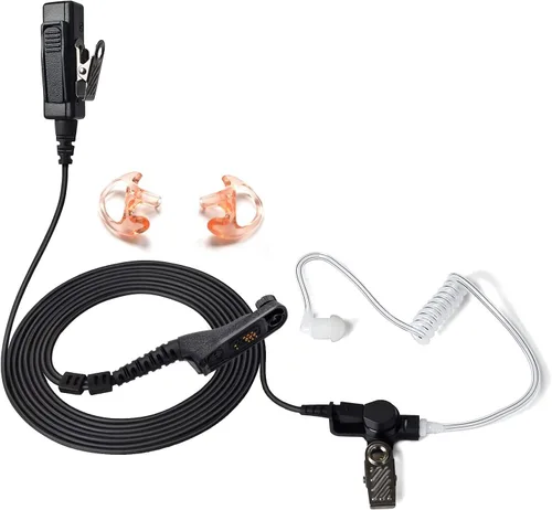 Vista 16 de HYS Auricular de vigilancia de 2 vías de radio de bobina acústica para Motorola XPR 6000 XPR6500 XPR6550 XPR 7000 XPR 7550 XiR-P8200 XiR-P8268 Beige