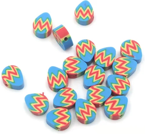 Vista 52 de 100 piezas de cuentas de arcilla polimérica Heishi espaciadoras mixtas, suministros para hacer pulseras, pendientes, collares de bricolaje, Bandera
