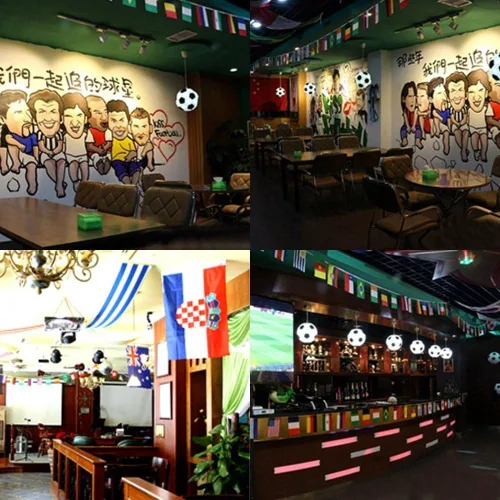Vista 4 de G2PLUS Banderas internacionales, banderas mundiales de 82 pies, 8.2 x 5.5 pulgadas, bandera olímpica de 100 países para bar, decoraciones