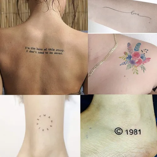 Vista 6 de Everjoy Tatuajes temporales realistas de inspiración bohemia para mujeres y hombres, diseños de tatuajes impermeables, duraderos y significativos