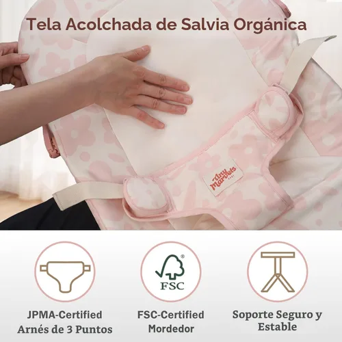 Vista 6 de Tiny Marvels Gorila plegable portátil para bebés con ergonomía y música, 0-12M