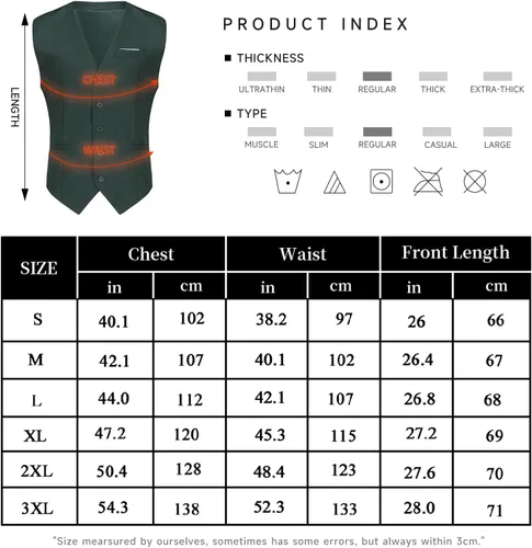 Vista 7 de Chaleco formal de negocios para hombre, chaleco ajustado con cuello en V, traje de esmoquin