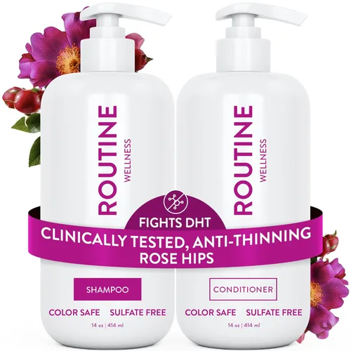 Vista 31 de Routine Wellness Set de champú y acondicionador antiadelgazamiento para el cabello adelgazante, bloqueador de biotina DHT para mujeres y hombres
