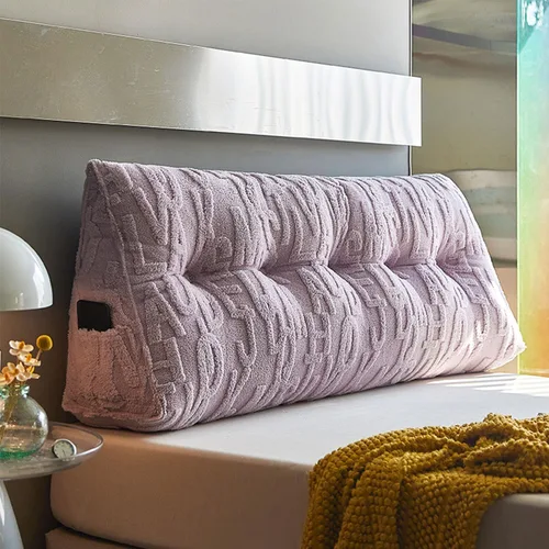 Vista 13 de Almohada triangular para cabecero grande para cama de lectura, respaldo de cuña para cabecero, cojín de apoyo para sofá cama con funda extraíble