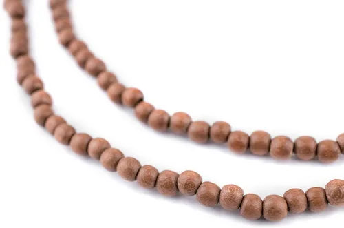 Vista 51 de TheBeadChest: cuentas de madera redondas naturales de 0.315 pulgadas, cuentas de madera sueltas espaciadoras para fabricar joyas, 4 tamaños