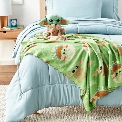 Vista 11 de The Mandalorian, The Child Character Juego de almohada y manta de forro polar, 40 "x 50