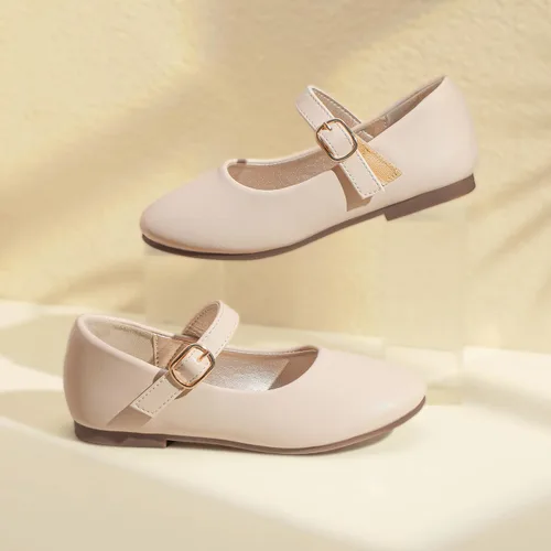 Vista 4 de PANDANINJIA Zapatos de vestir para niñas con diseño de flores y perlas, zapatos planos Adela para boda, fiesta, escuela, para niños pequeños