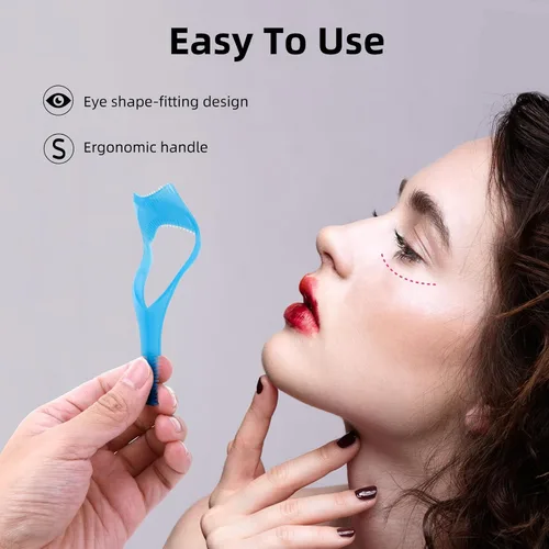 Vista 4 de WLLHYF 3 Pack Mascara Shield Guard Makeup Eyelash Buddy 3 in 1 Eye Lash Applicator Tool Beauty Cosmetic Mascara Separator Comb Plastic Lashes