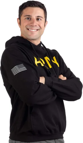 Vista 4 de Ann Arbor T-shirt Co. Sudadera con capucha para el ejército de los Estados Unidos, First Responder de la Fuerza Aérea del Ejército
