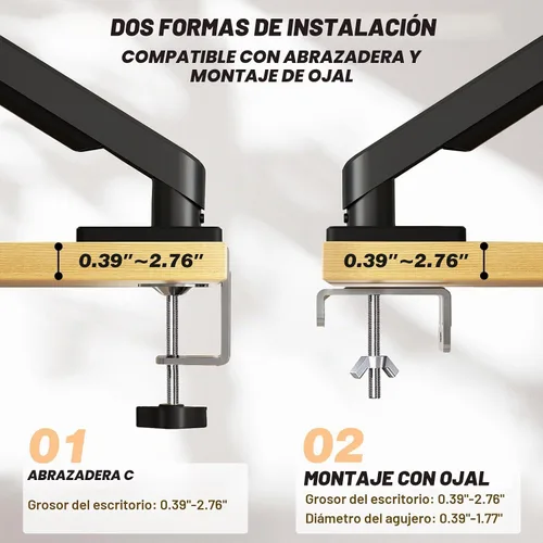 Vista 4 de 5Rcom Soporte de monitor doble para pantallas de computadora de 17-34