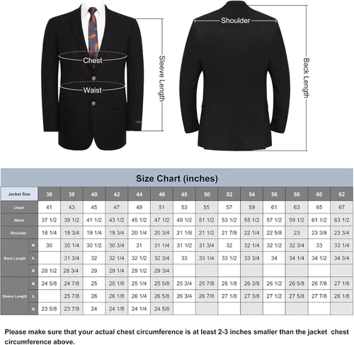 Vista 2 de Chaqueta de traje para hombre, abrigo deportivo elástico con dos botones