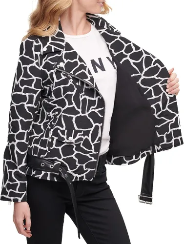 Vista 4 de DKNY Women's Animal Print Moto Jacket