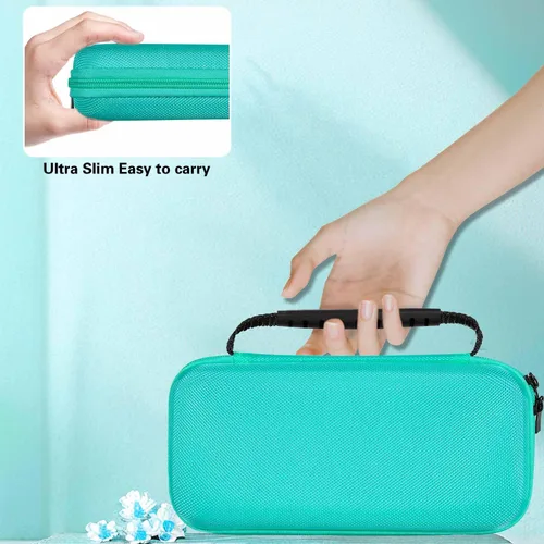 Vista 2 de Accessories Kit for Nintendo Switch Lite - YOOWA Accessories Bundle with Carrying Case, Protective Cover case, 2-Pack Tempered Glass Screen