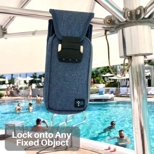 Vista 9 de by AquaVault (en Shark Tank) silla de playa portátil antirrobo y segura para viajes. Plegable, ligera y resistente a los golpes. Úsalo en la playa