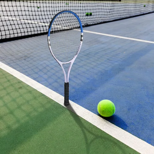 Vista 6 de Raqueta de tenis preencordada, ligera, de 27 pulgadas, raquetas recreativas para adultos, para hombres, mujeres, estudiantes, kit de entrenamiento