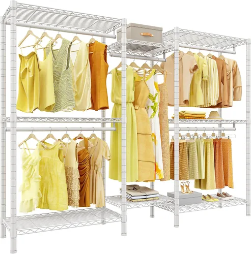 Vista 12 de Raybee Perchero de Ropa de Servicio Pesado Capacidad de Carga 795 LBS Percheros de Ropa Portátiles para Colgar Ropa Perchero Ajustable, 56" An x 16